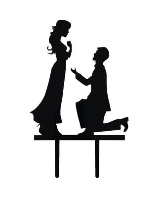 tastyme Cake topper Aanzoek zwart