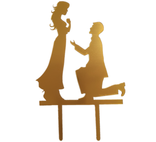 tastyme Cake topper Aanzoek goud