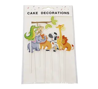 Taarttopper Jungle Dieren 7st.