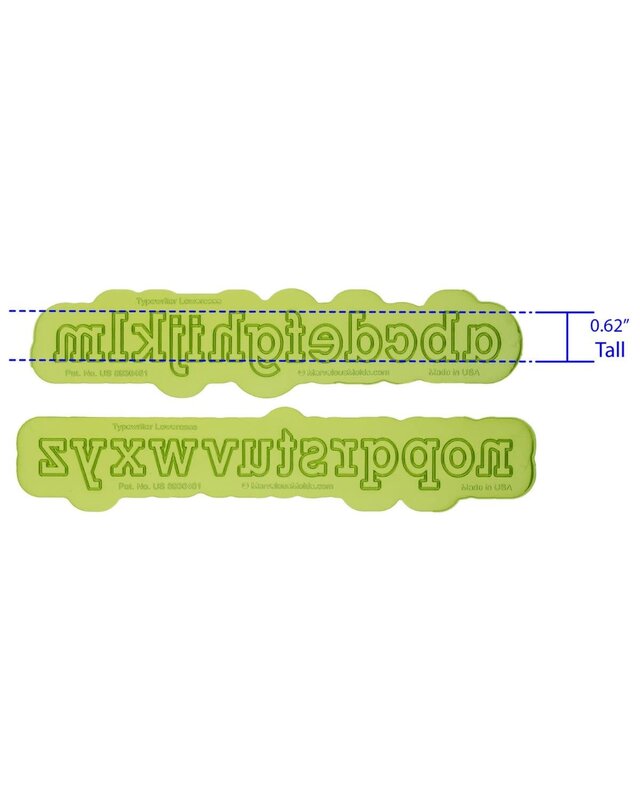 Marvelous Molds Marvelous Molds Silicone Mold - Typewriter Lowercase Flexabet