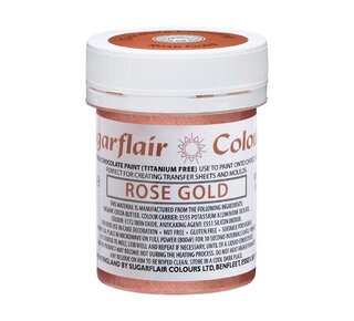 sugar flair Sugarflair Chocolate Paint Rose Gold 35g