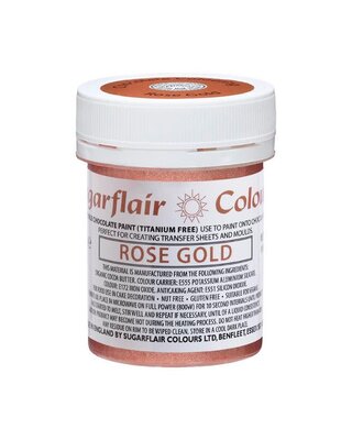 sugar flair Sugarflair Chocolate Paint Rose Gold 35g