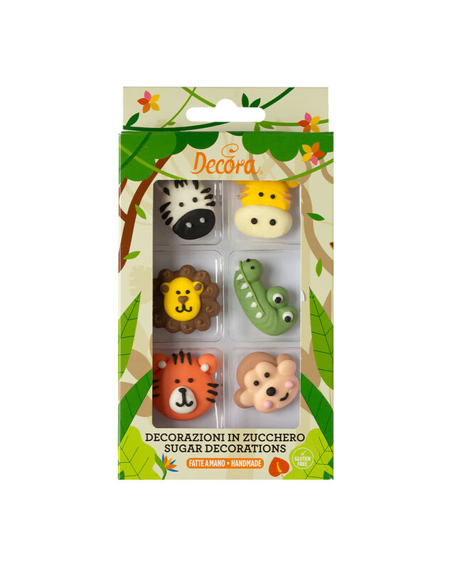 decora Decora jungle dieren suikerdecoratie