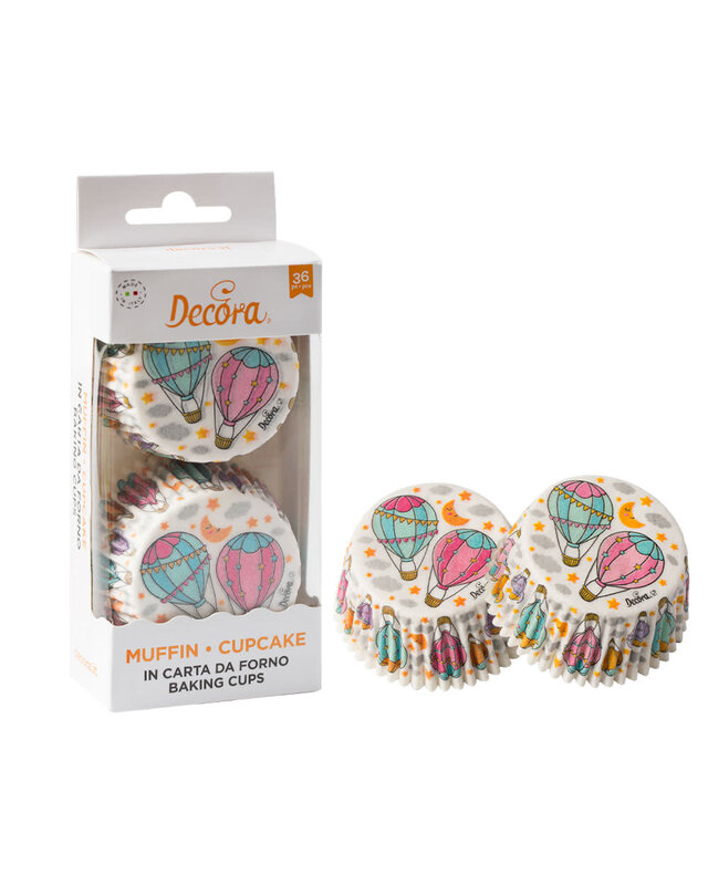 decora luchtballon baking cups 36st