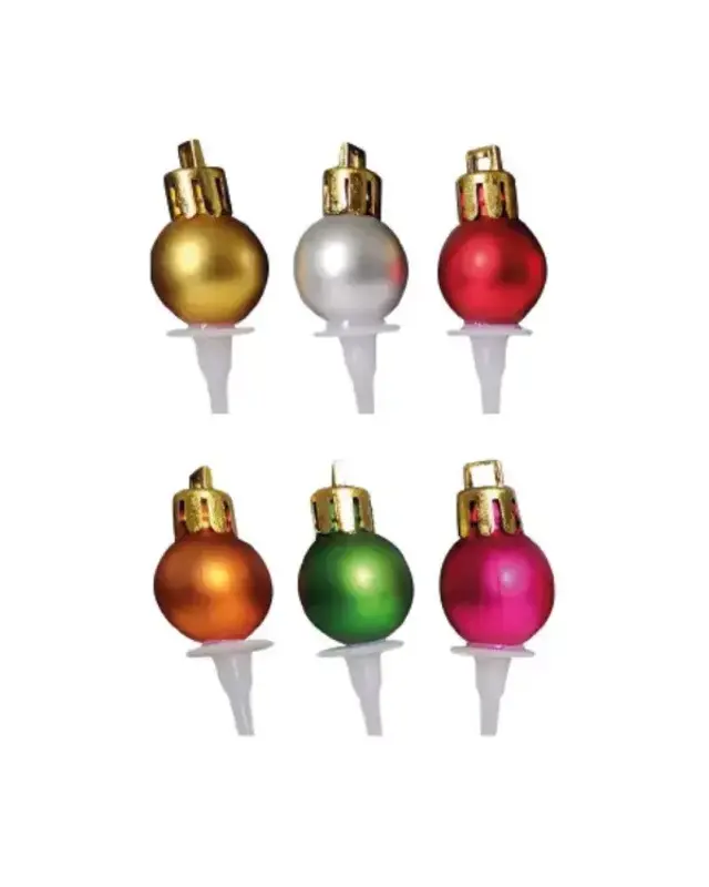 Kerstbal Prikkers 6 stuks