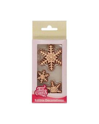 Funcakes FunCakes Suiker Decoratie Bronzen Ijskristal Gemengd Set/12