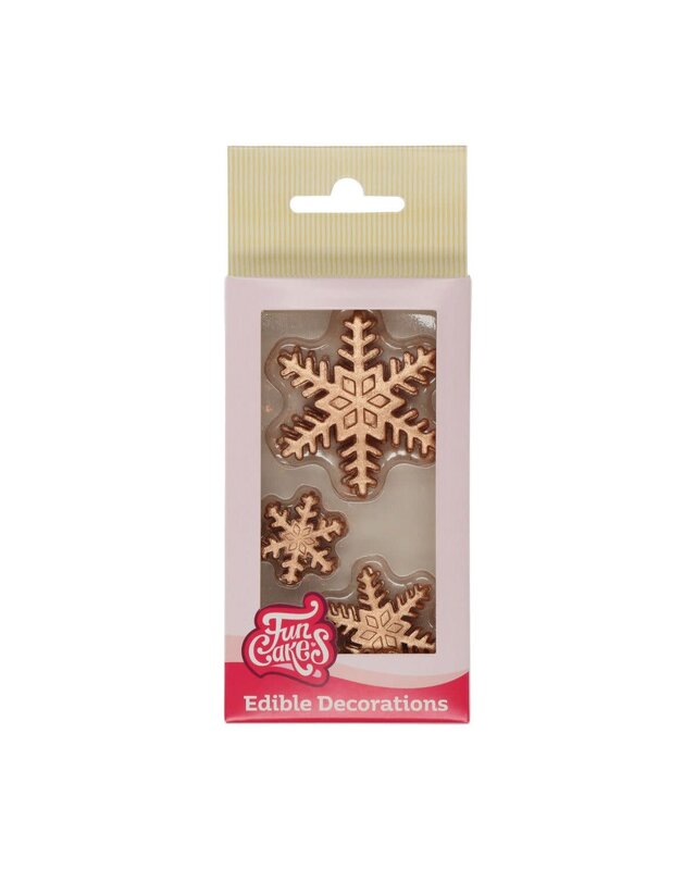 Funcakes FunCakes Suiker Decoratie Bronzen Ijskristal Gemengd Set/12