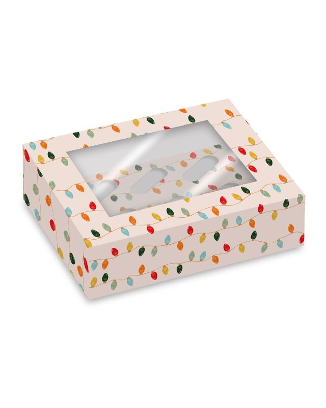 Simply Making Simply Making Cupcake Box 6 - pk/2 - Kerstlichtjes