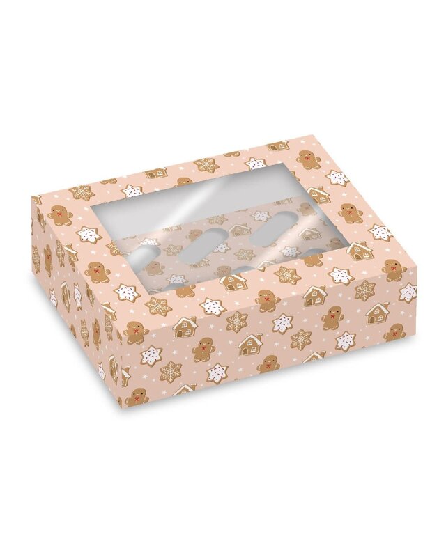 Simply Making Simply Making Cupcake Box 6 - pk/2 - Peperkoek