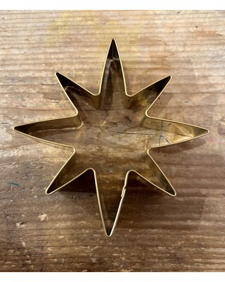 koekjesvorm ster 8 punten KV messing