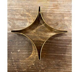 koekjesvorm ster 4 punten KV messing