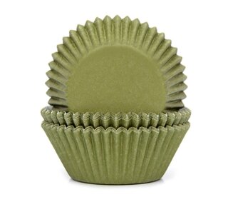 House of Marie House of Marie Baking cups mos Groen - pk/50
