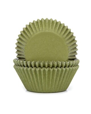 House of Marie House of Marie Baking cups mos Groen - pk/50