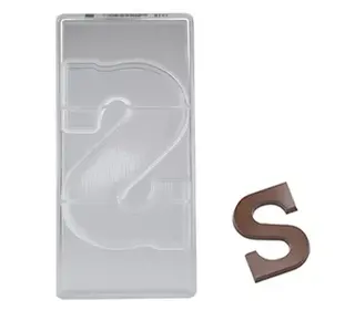 Chocolate World Chocoladebloklettervorm Chocolate World 200 gr. Letter S