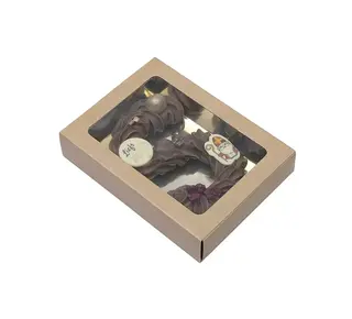 Brand New Cake Chocoladeletterdoos Klein GK1 Kraft / Goud 1 st CLD