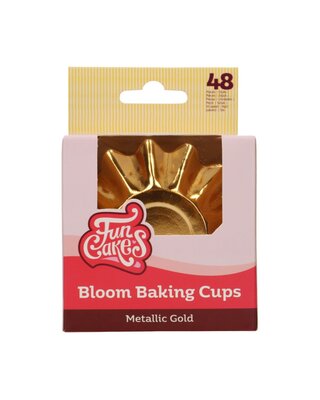 Funcakes FunCakes Bloom Baking Cups - Metallic Goud pk/48