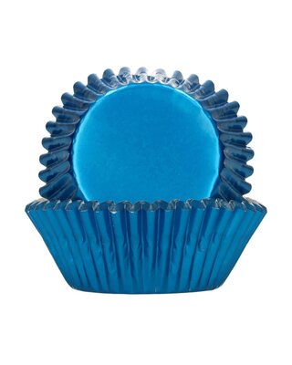 Funcakes FunCakes Folie Baking Cups - Metallic Blauw pk/48