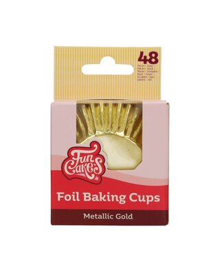 Funcakes FunCakes Folie Baking Cups - Metallic Goud pk/48