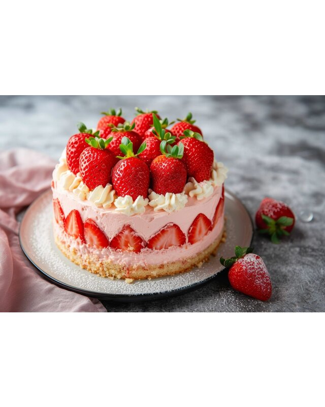 Bakzolder Bakzolder aardbeien bavarois 500gram