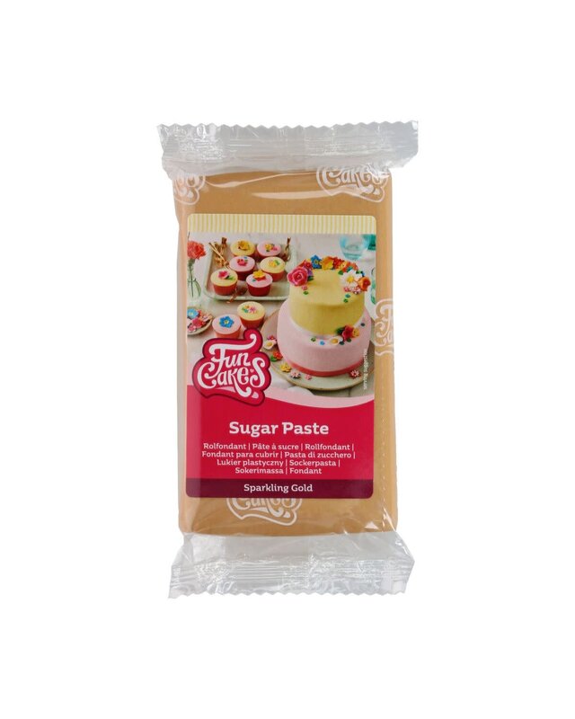 Funcakes FunCakes Rolfondant Sparkling Gold 250g