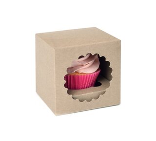House of Marie 1 Cupcake doosje kraft 9cm hoog