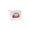 1 Cupcake doosje wit 9cm hoog