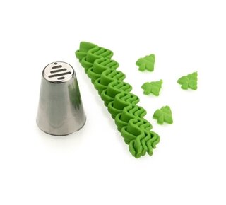 Spuitmond RVS kerstboom klein