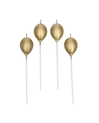 Brand New Cake Taartkaarsjes Ballonnen Goud 4st