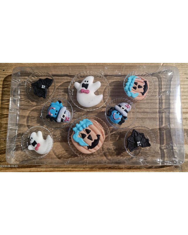 Halloween suikerdecoratie 8 stuks