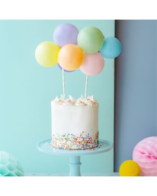 party deco PartyDeco Ballon-Cake Topper Kit 29cm - Regenboog
