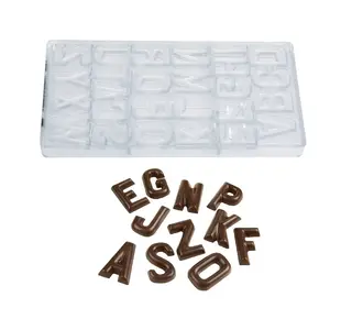 Chocolate World Chocolademal Chocolate World Alfabet (A t/m Z) 4x3x0,6cm