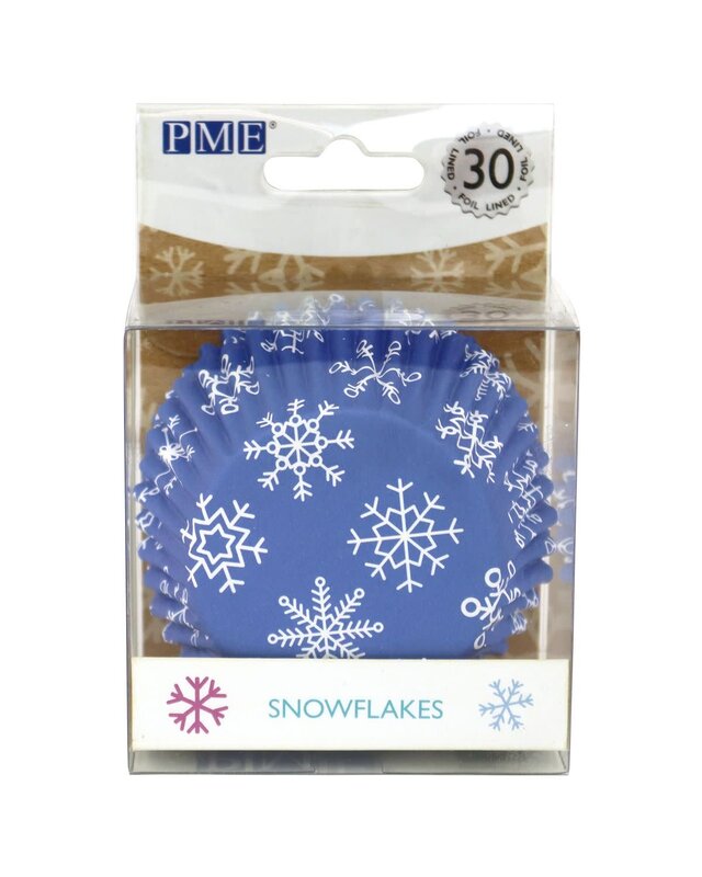 PME PME Foil Lined Baking Cups Snowflake pk/30