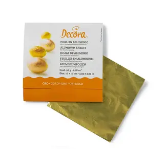decora Aluminium Sheets Goud 10x10 cm 150 stuks