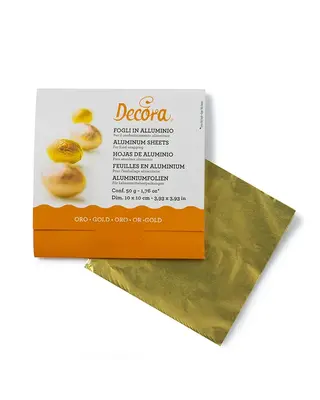 decora Aluminium Sheets Goud 10x10 cm 150 stuks