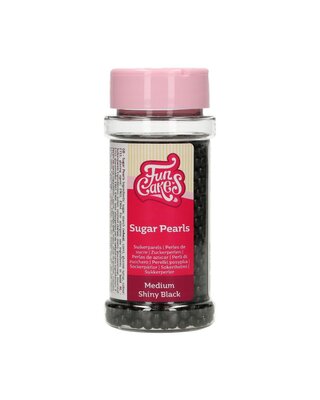 Funcakes FunCakes Suikerparels Medium Zwart Glans 80 g