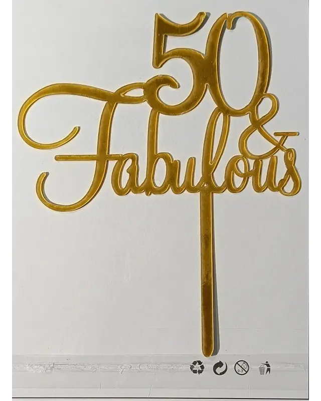 tastyme Cake topper 50  goud
