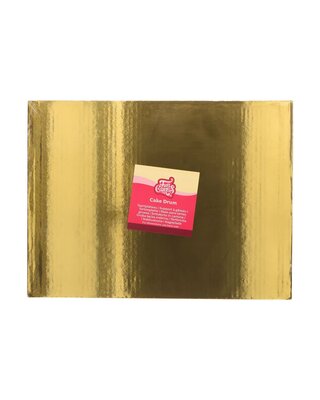 Funcakes FunCakes Cake Drum Rechthoekig 40,5 x 30,5 cm - Goud - 20mm