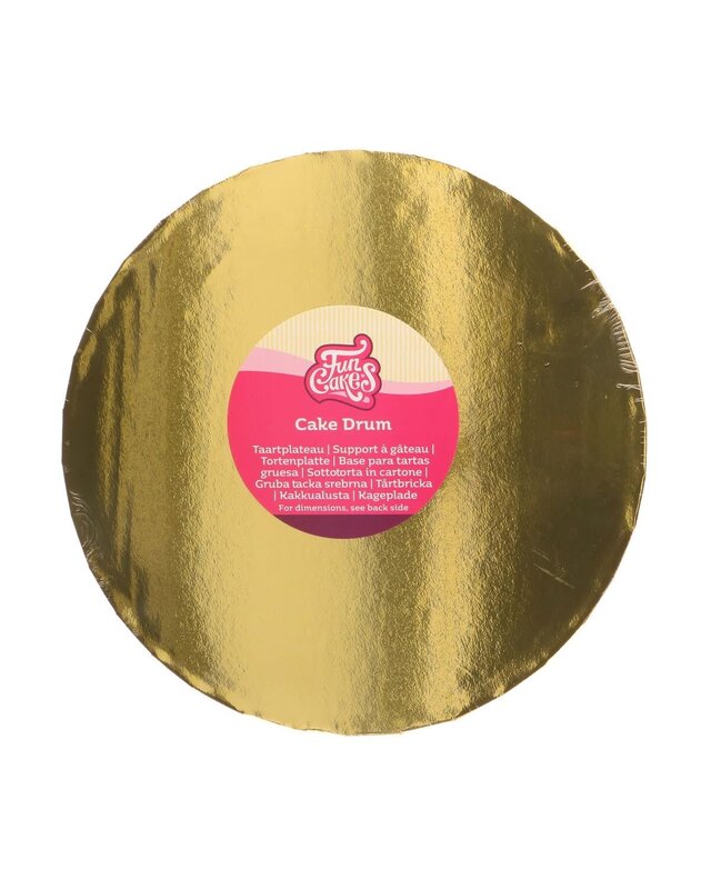 Funcakes FunCakes Cake Drum Round Ø33 cm - Goud - 20mm