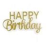Kaars ’Happy Birthday’ goud (7cm)