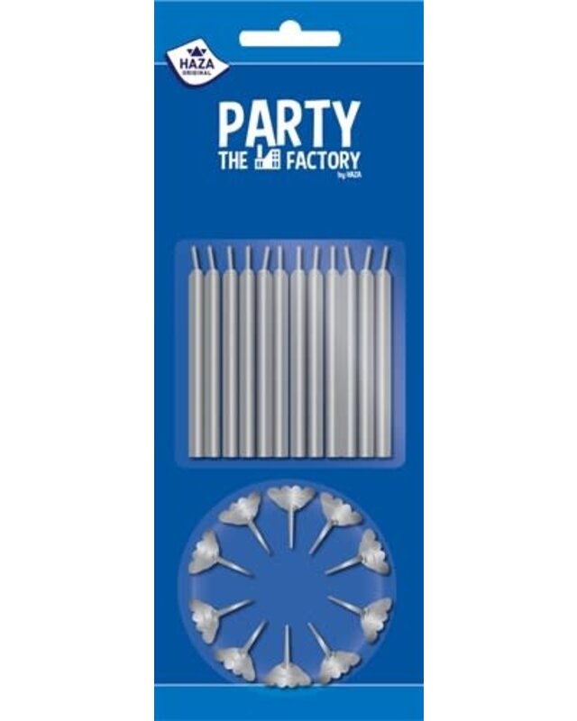 Haza Kaarsjes zilver (12st)