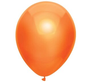Haza Ballonnen Metallic oranje 30cm 10st