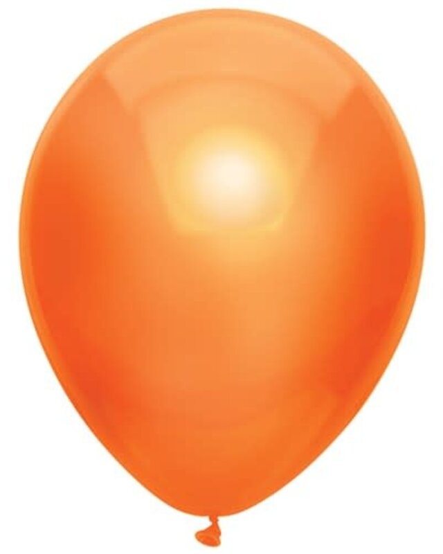 Haza Ballonnen Metallic oranje 30cm 10st
