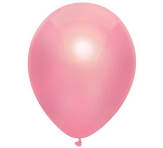 Haza Ballonnen Metallic roze 30cm 10st