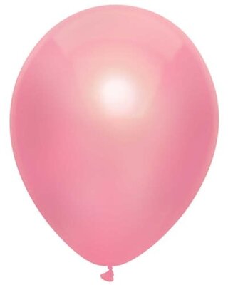 Haza Ballonnen Metallic roze 30cm 10st