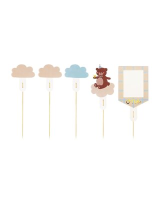 party deco PartyDeco Cake Toppers Teddy Bear