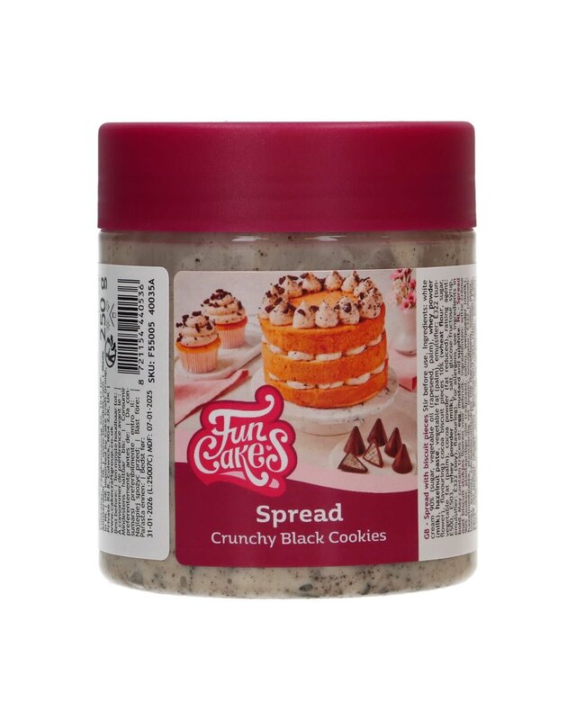 Funcakes FunCakes Spread - Crunchy Black Cookies 250g
