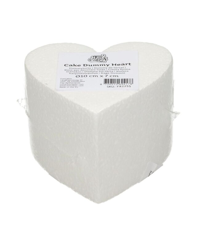Funcakes FunCakes Taart Dummy Hart Ø10 cm x 7 cm