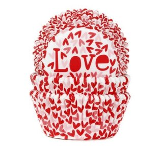 House of Marie House of Marie Baking Cups Love pk/50