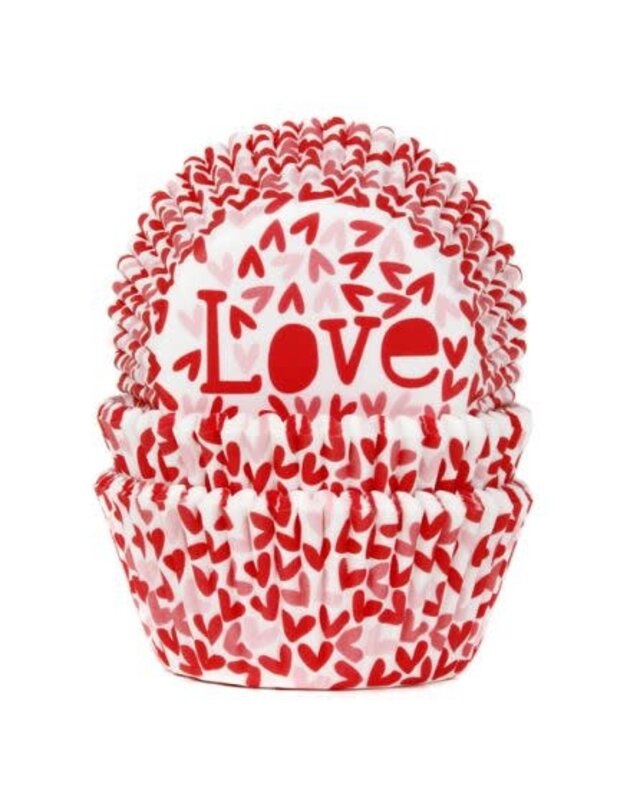 House of Marie House of Marie Baking Cups Love pk/50