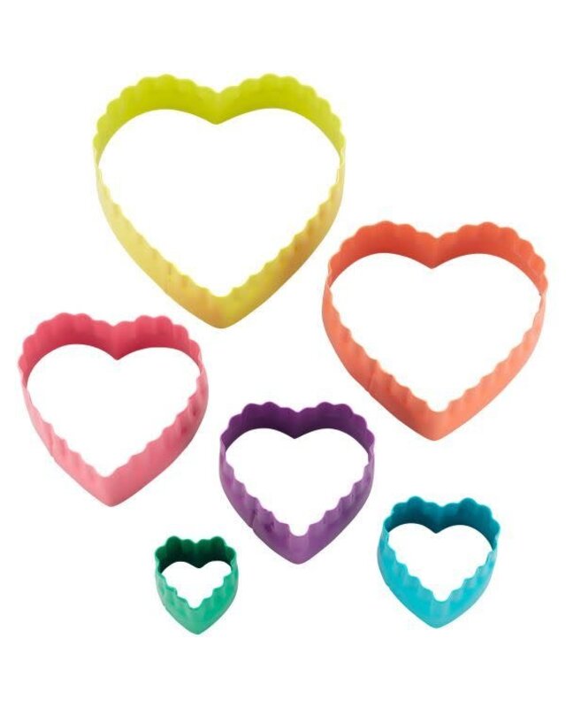 wilton Wilton Dubbelzijdige Uitstekers Hart Set/6